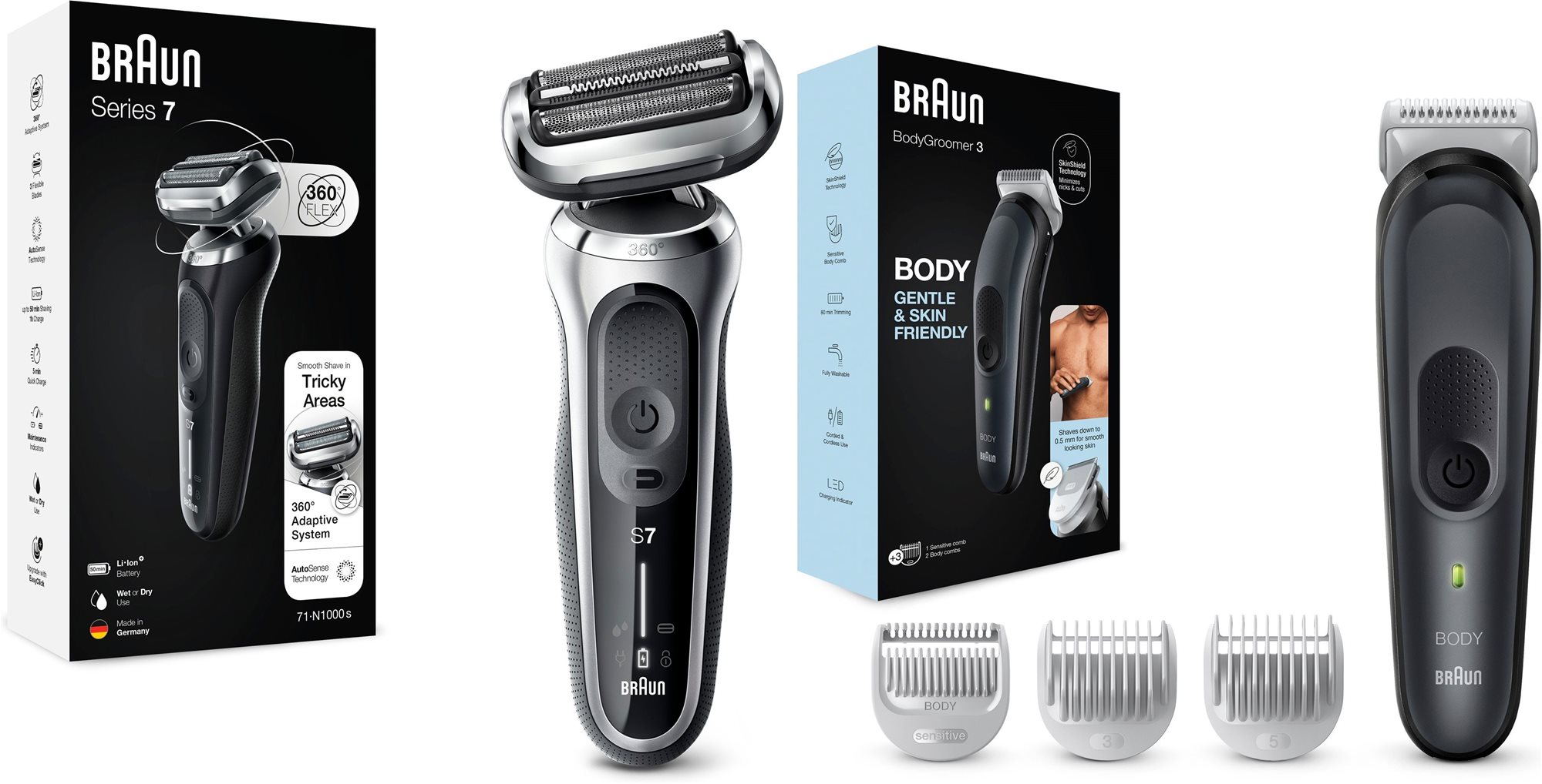Braun Series 7 71-S1000s Elektrický Holiaci Strojček + Braun...