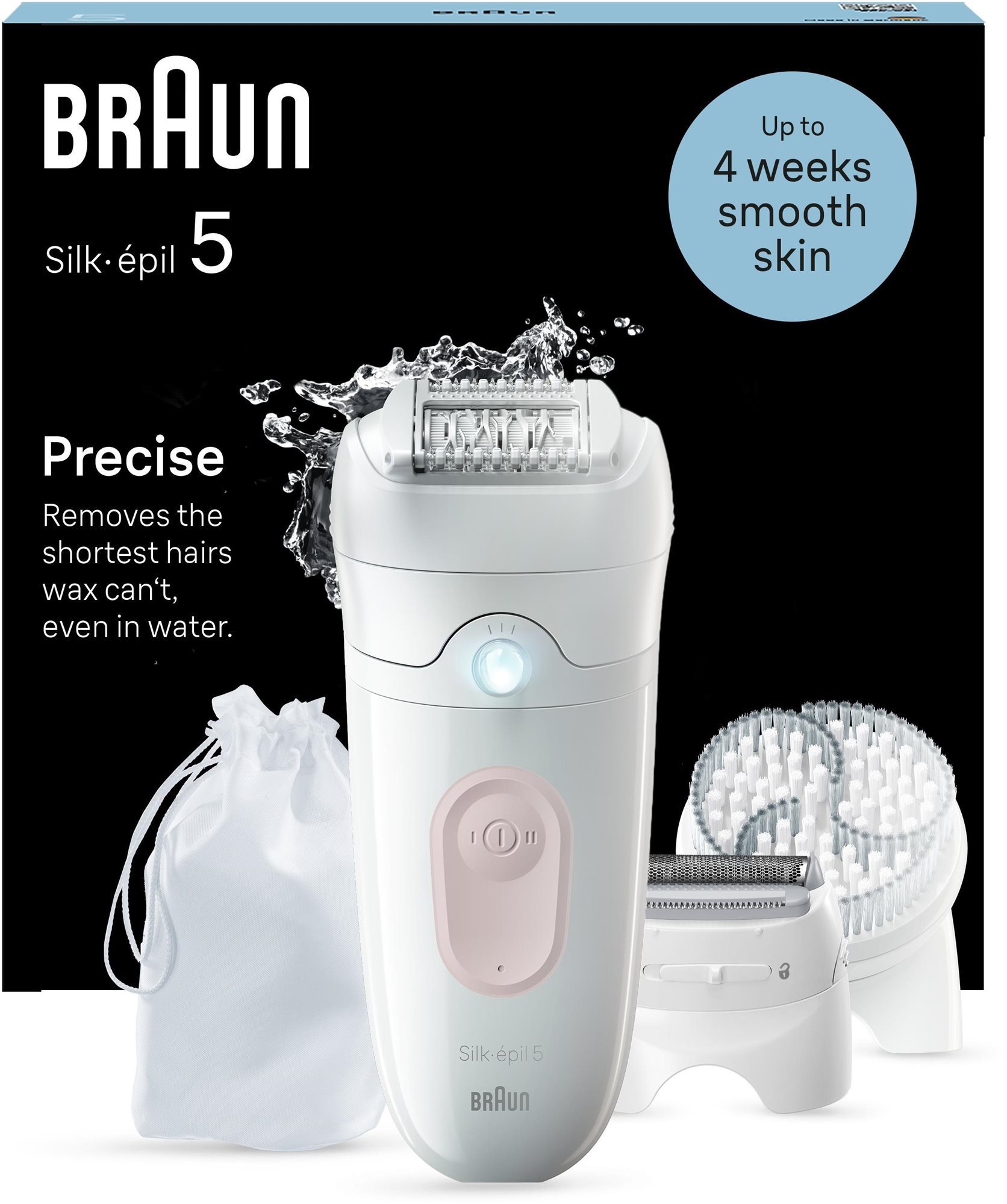 Braun Silk-épil 5 5-060, Fehér/Rózsaszín Epilátor