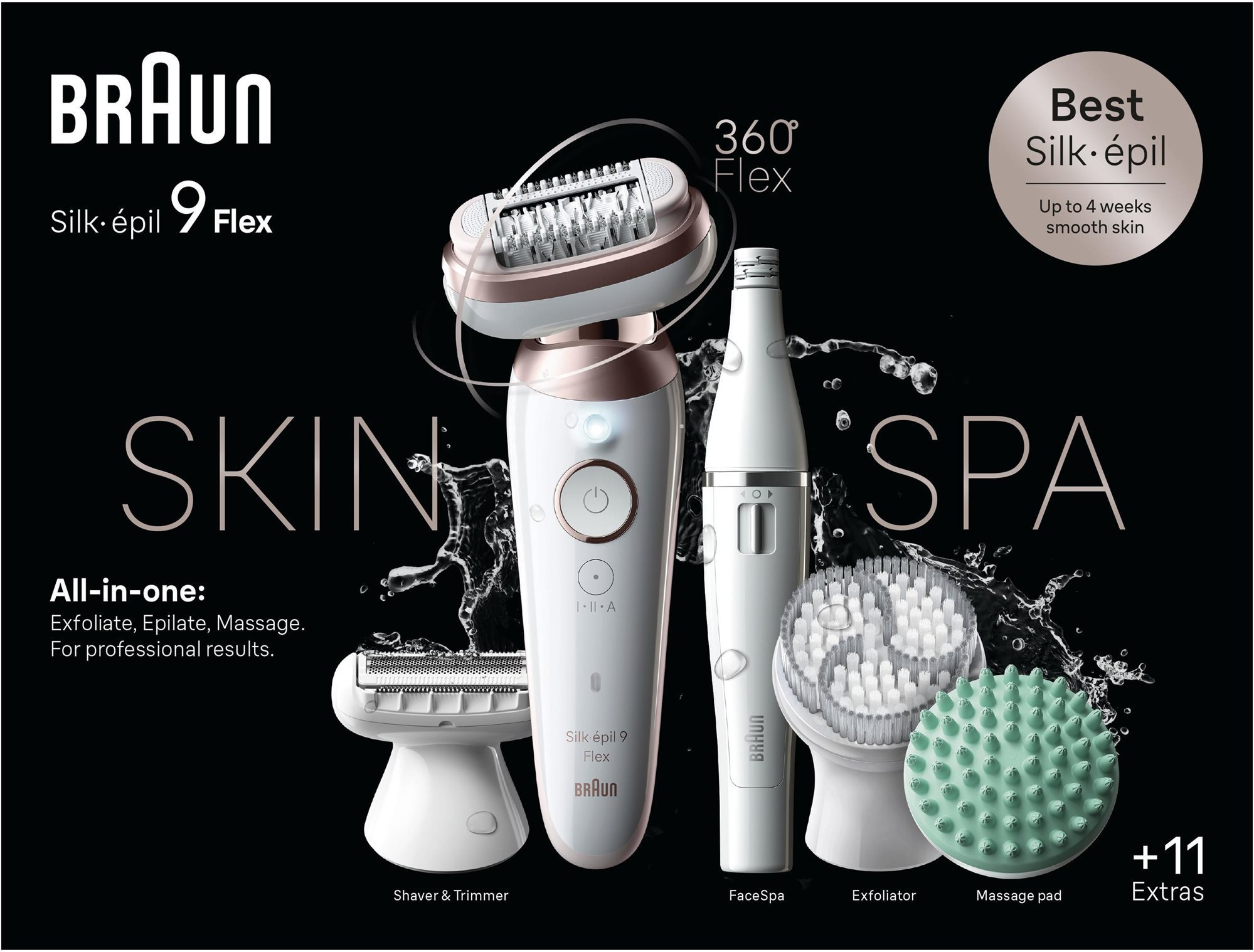 Braun LEGEPIL SES9-580 3D RST Box MN Epilátor