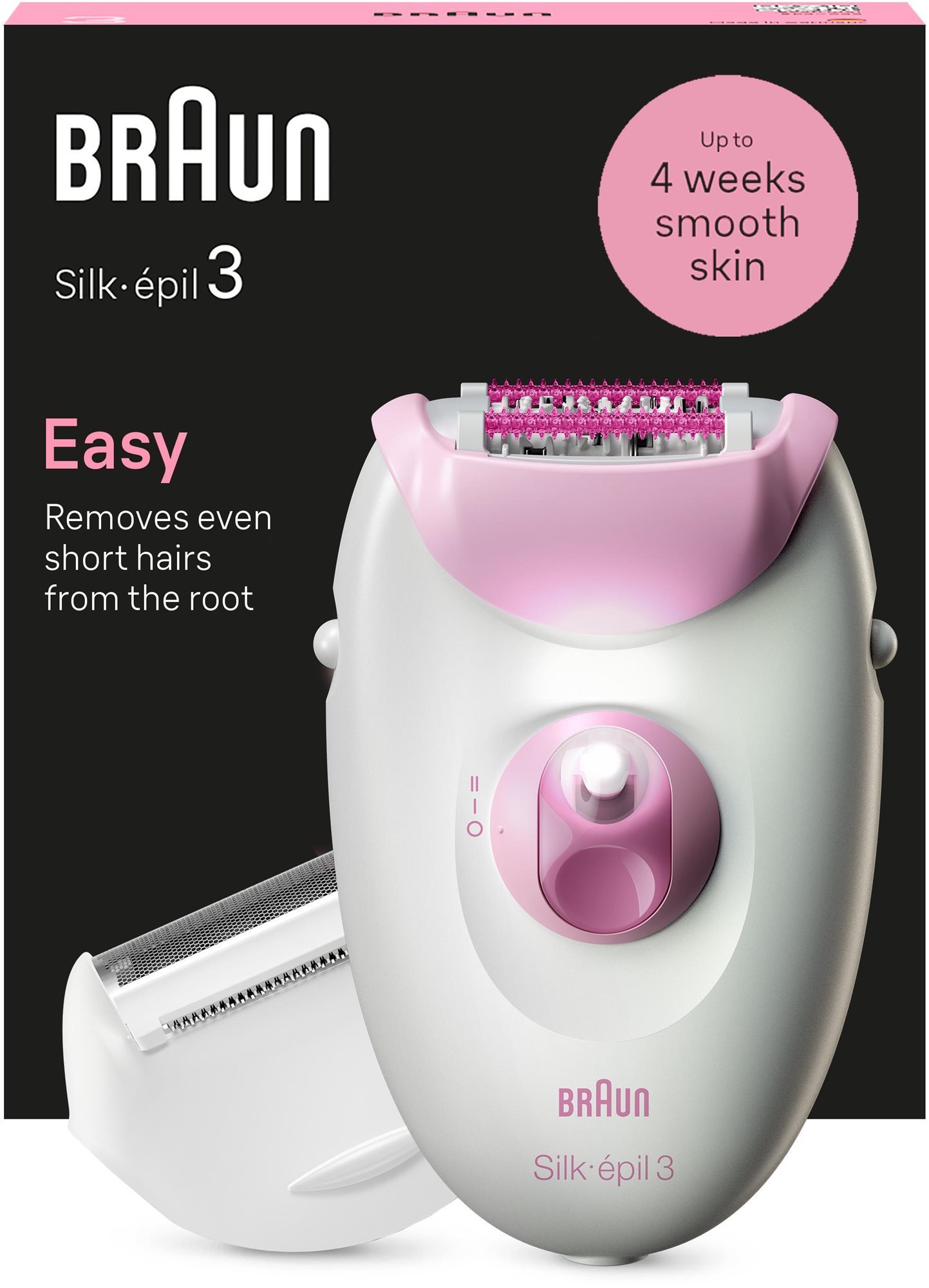 Braun Silk-épil 3 3-031, Rosa Epilierer