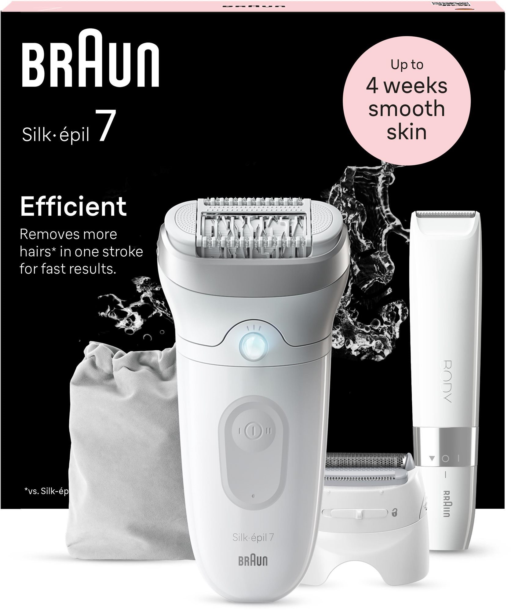 Braun Silk-épil 7 7-441, Weiß/Silber Epilierer