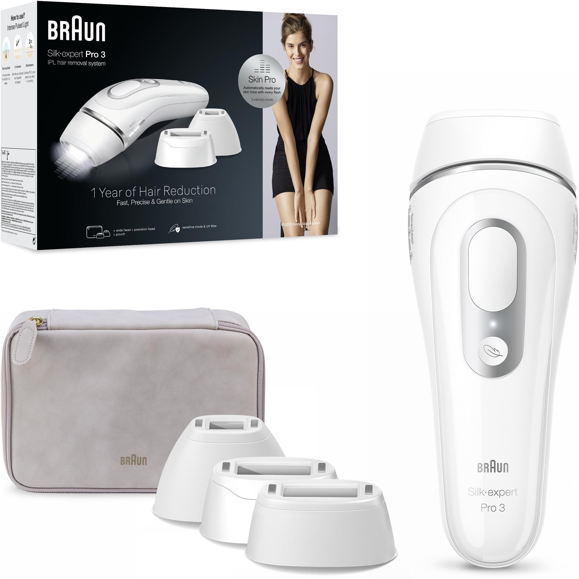 Braun IPL PL3230 White/Silver Box EURO IPL-Epilierer