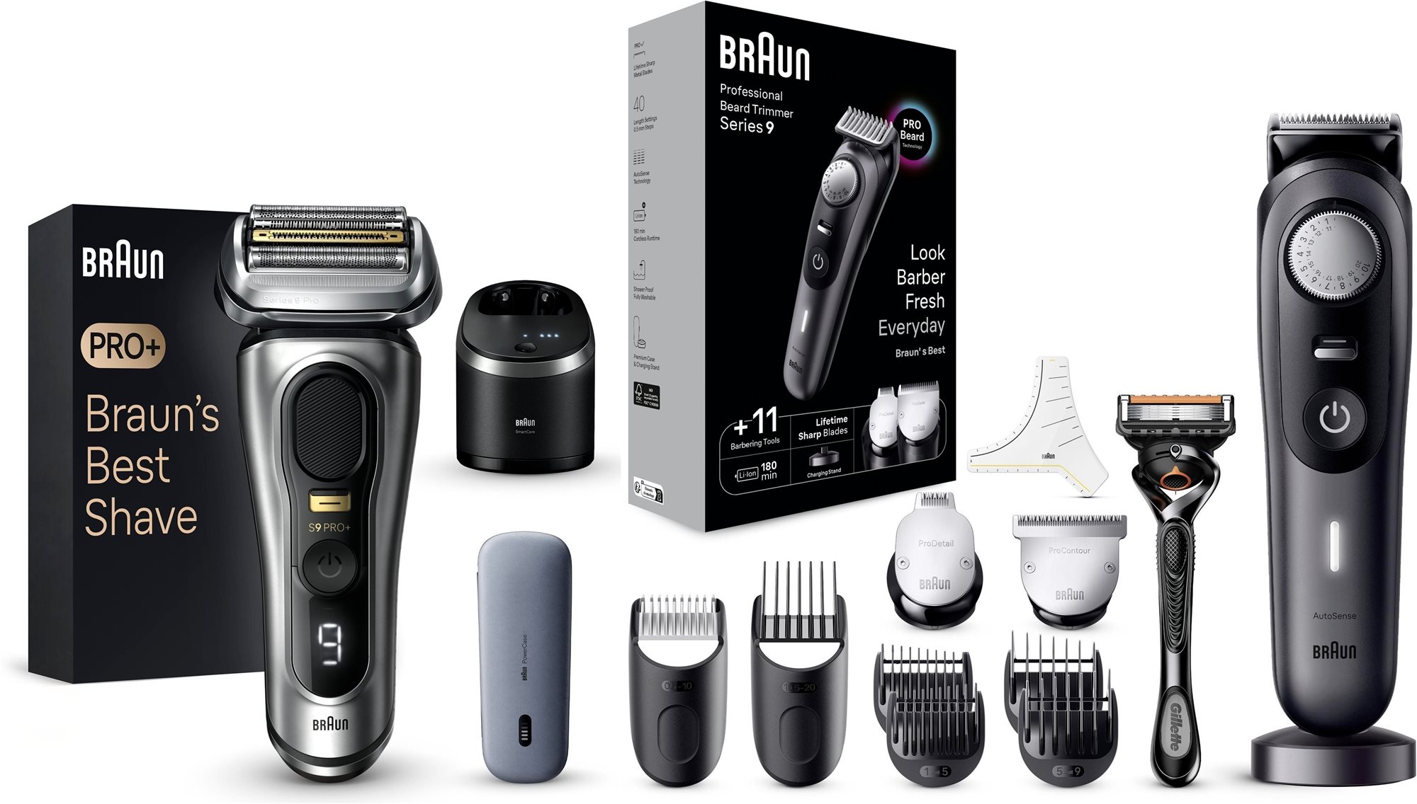 Braun Series 9 PRO+ Wet&Dry + Braun Series 9 BT9441 trimmer Borotva