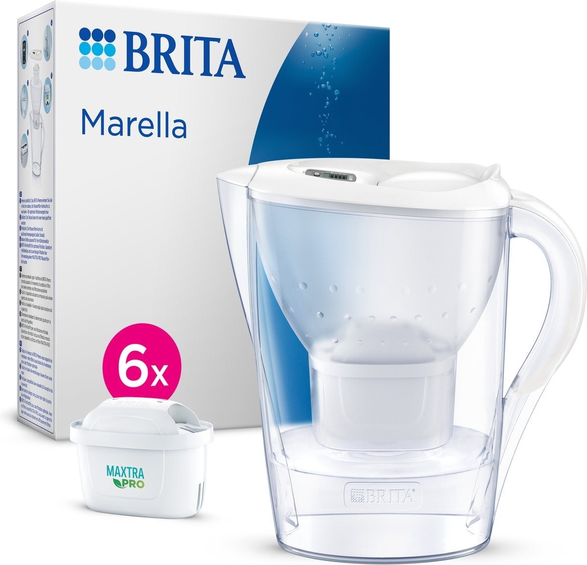 Brita Marella Cool white + 6 Maxtra Pro All-In-1 Filtračná kanvica