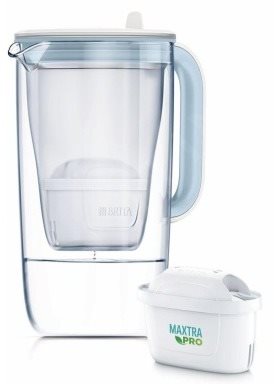 BRITA Sklenená kanvica 2,5 l svetlo modrá NEW 2024 Filtračná kanvica