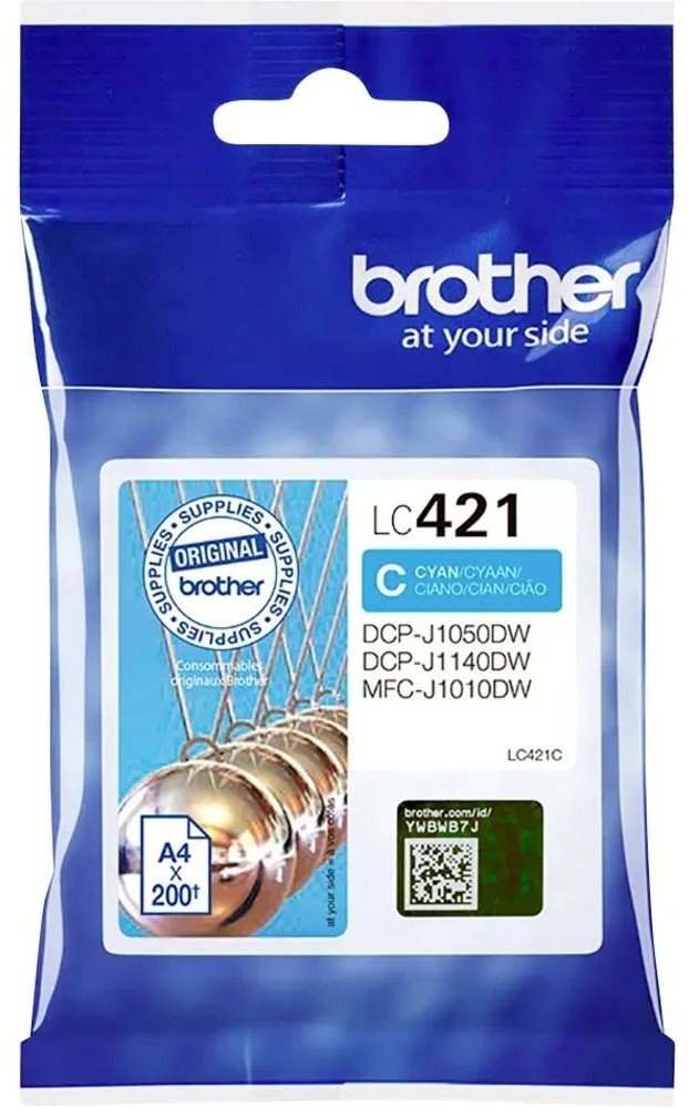 Brother LC-421C INK CYAN 200 PAGES Druckerpatrone