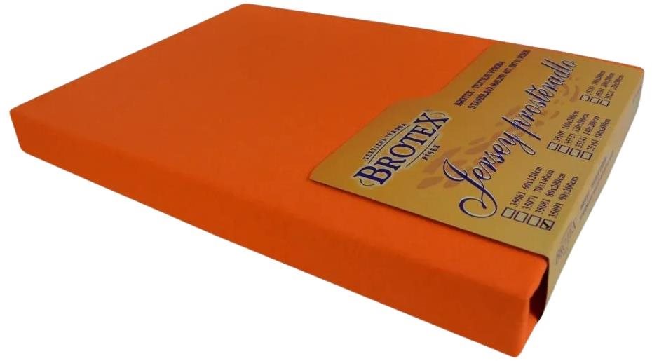 Brotex Jersey prestieradlo oranžové, 120 × 200 cm Plachta na posteľ