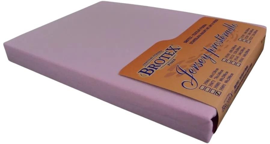 Brotex Jersey plachta na posteľ ružová, 140 × 200 cm Plachta na...