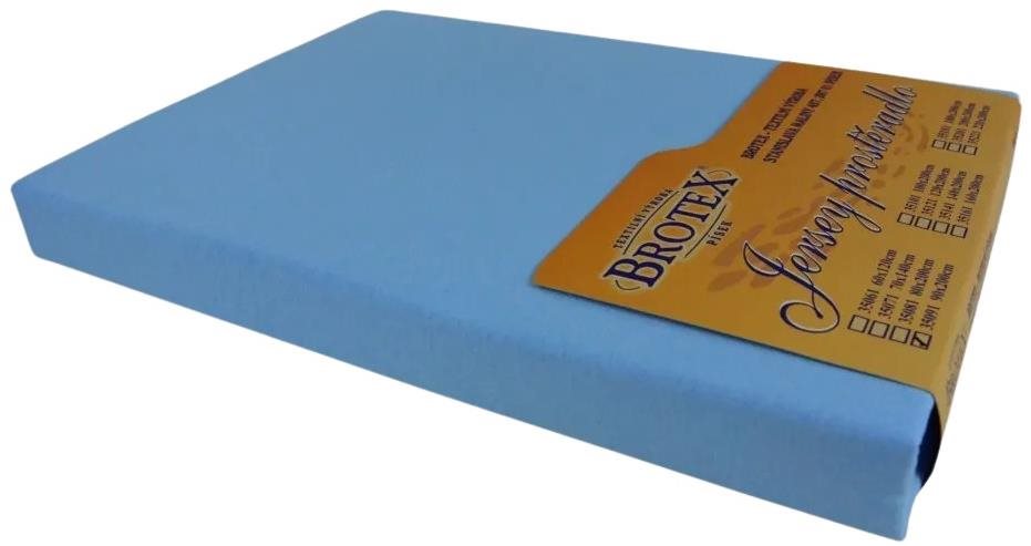 Brotex Jersey plachta na posteľ svetlomodrá, 200 × 200 cm Plachta...