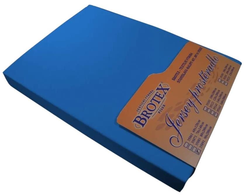 Brotex Jersey plachta na posteľ tmavomodrá, 60 × 120 cm detská...