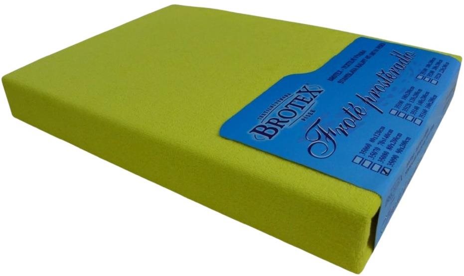 Brotex Froté prestieradlo citrón, 220 × 200 cm Plachta na posteľ