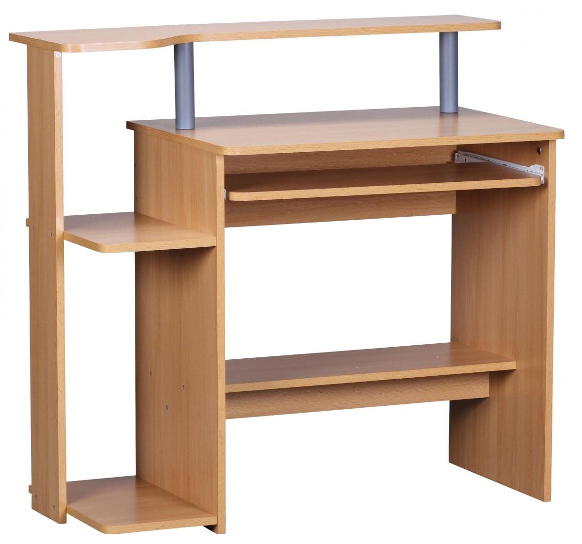 BRÜXXI Daren s výsuvnou klávesnicou 94 cm, buk Písací stôl