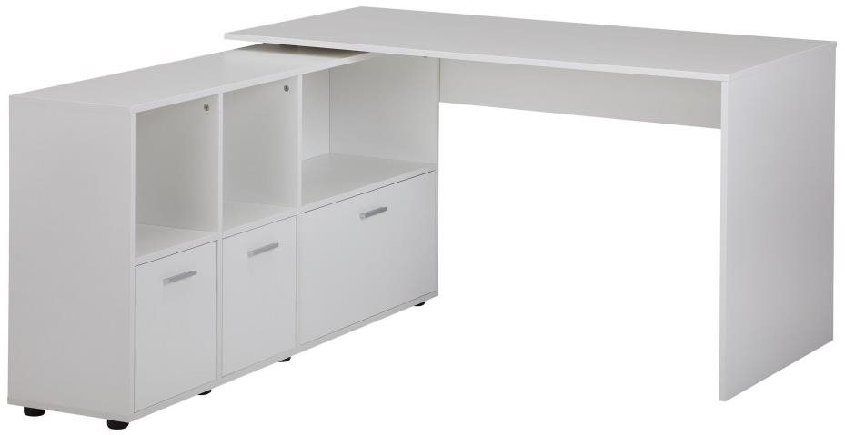 BRÜXXI Buero, 136 cm, biely Písací stôl