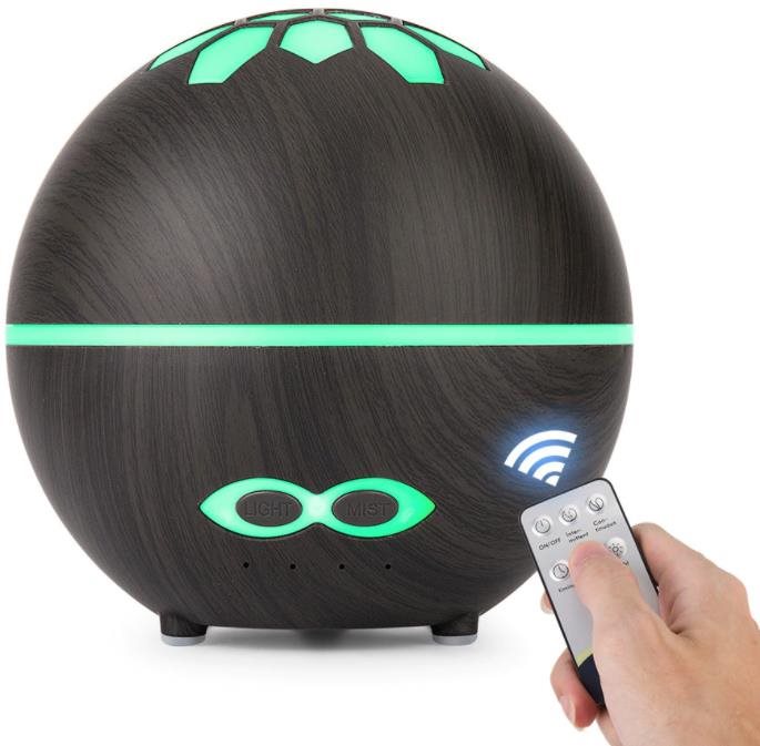 BrainMax Aroma Difúzer Dark Wood s osvetlením a diaľkovým ovládaním...