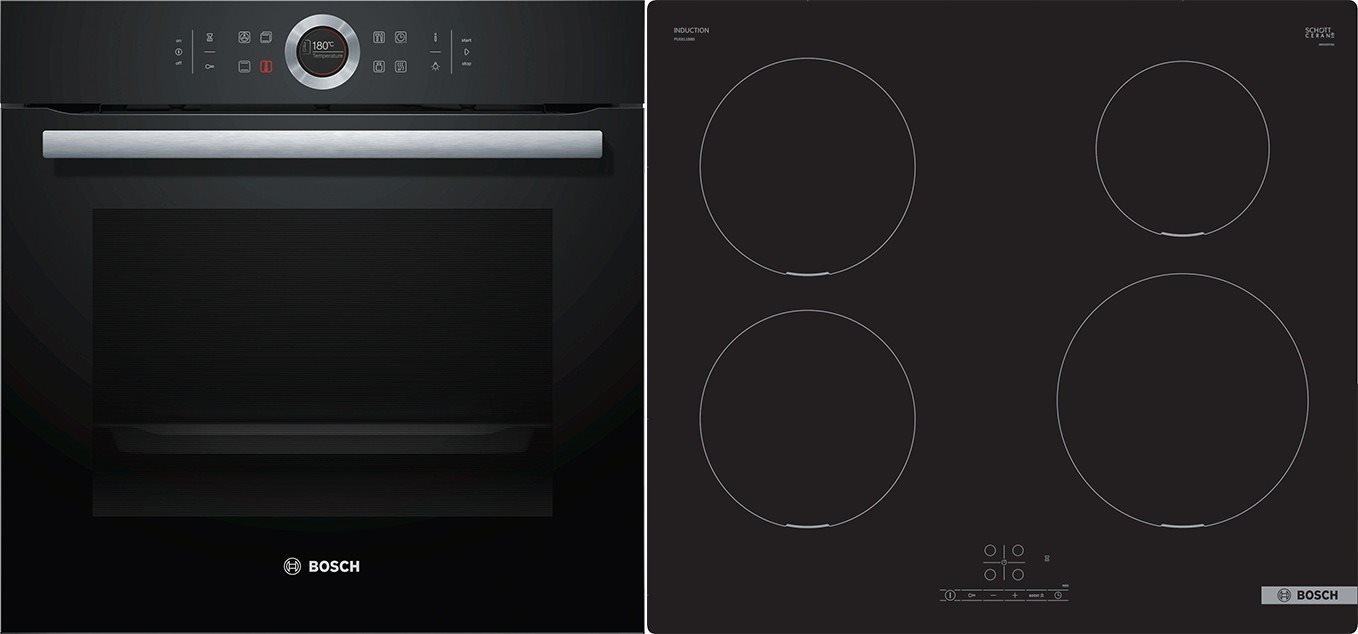 BOSCH HBG635BB1 + BOSCH PUE611BB5E Set rúra a varná doska