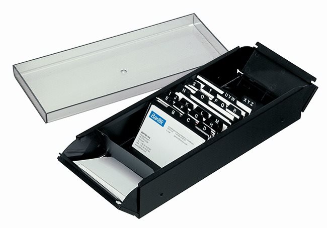 Bantex Visitenkartenbox mit alphabetischem Index - schwarz...