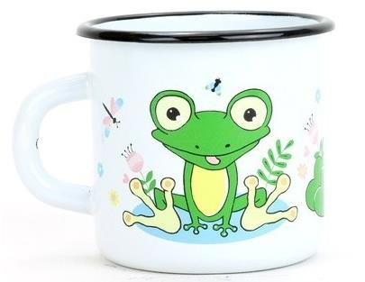 BELIS Zománc bögre, békás, 350 ml, 8 cm átmérőjű Bögre