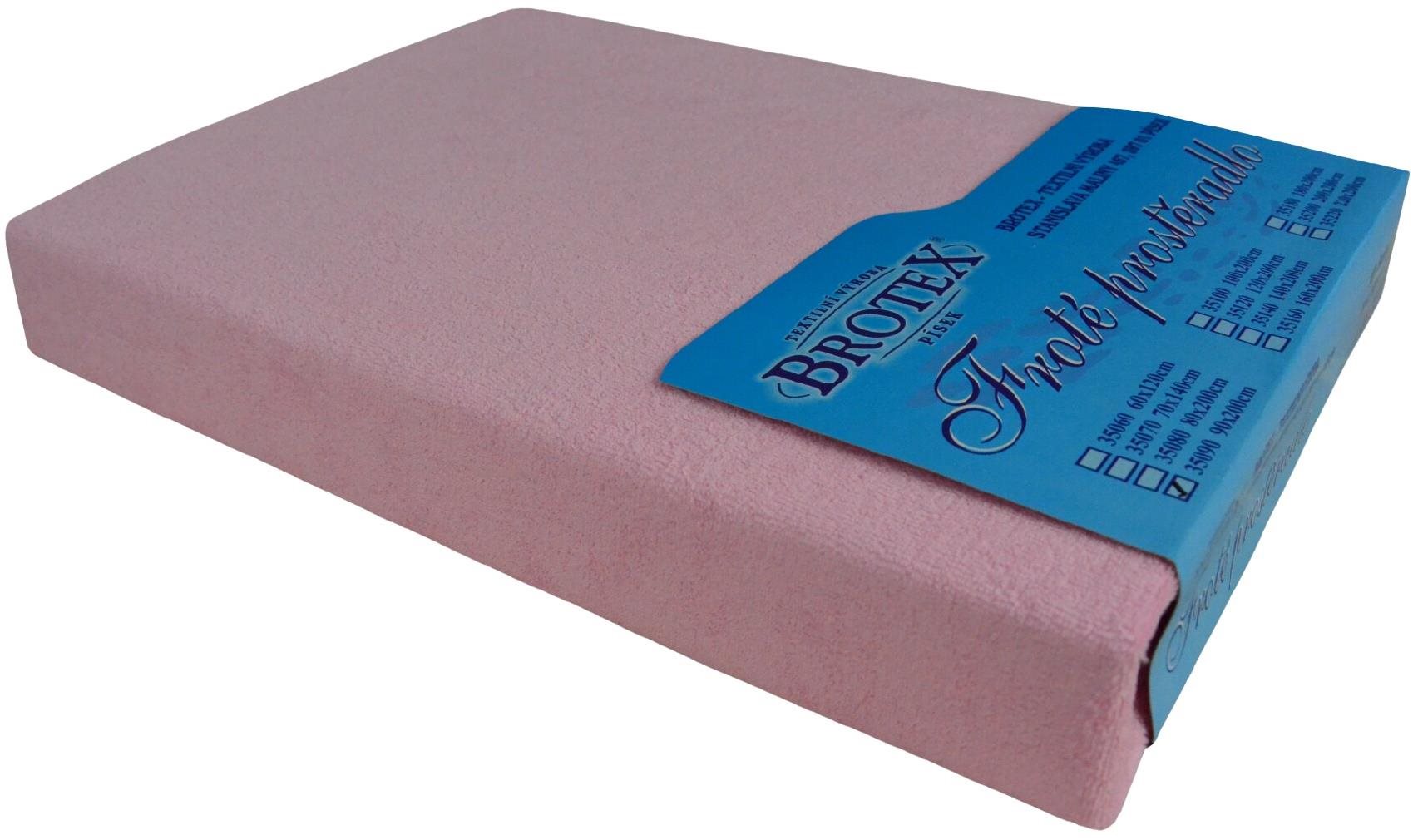Brotex Froté prestieradlo 60 × 120 cm, ružové, detské Plachta do...