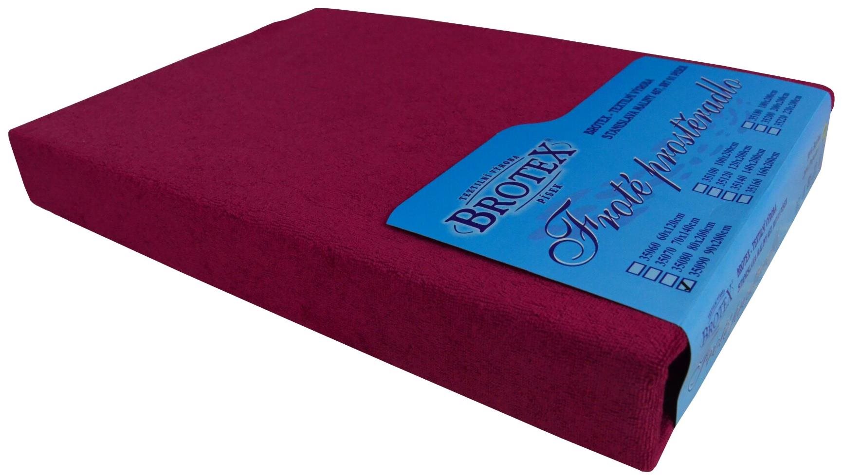Brotex Froté plachta do postieľky 60 × 120 cm, vínové, detské...