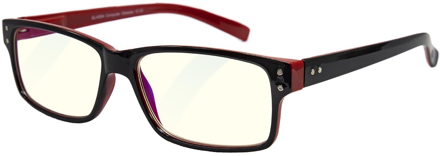GLASSA Blue Light Blocking Glasses PCG 05, dioptrie: +0.00, červená...