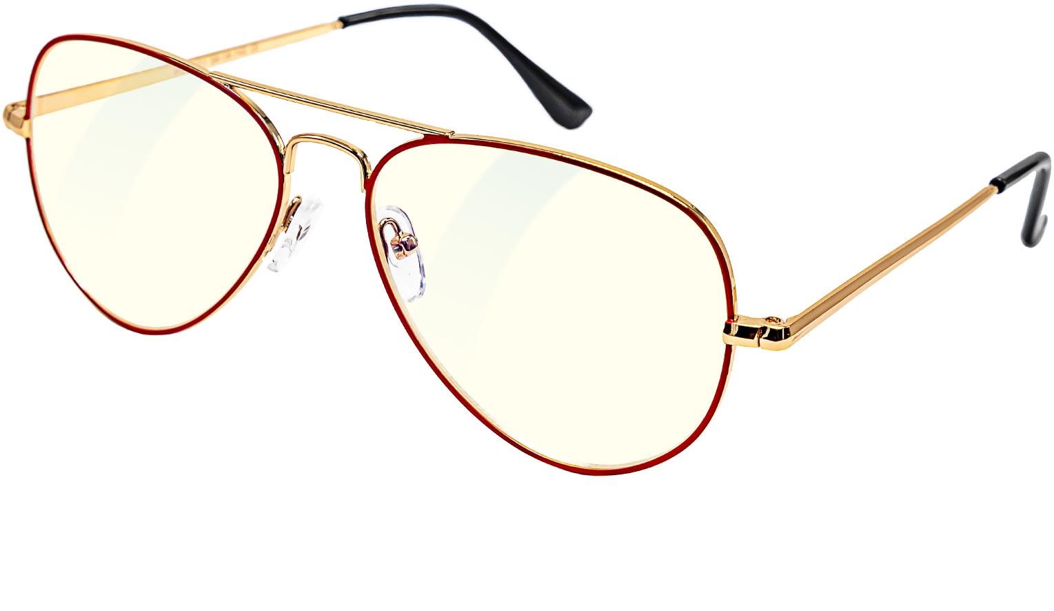 GLASSA, Blue Light Blocking Glasses PCG 09, +3,00 dio, červeno...