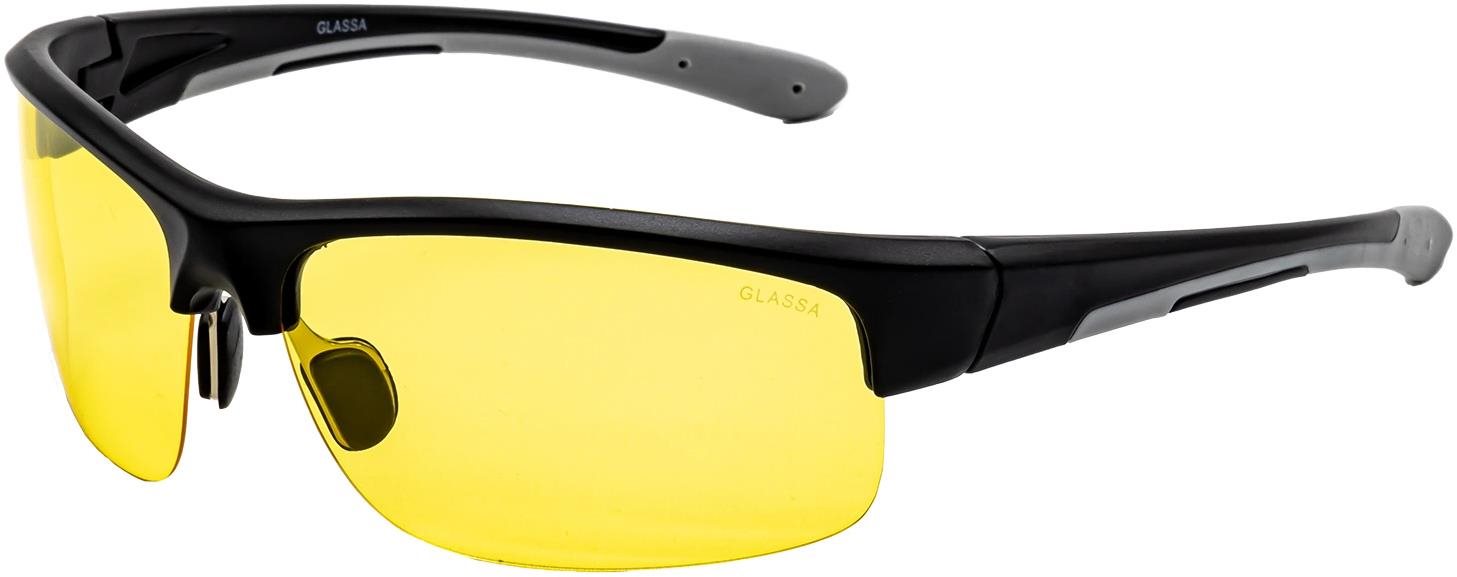 GLASSA Polarized PG 845 čierno-sivé, žlté sklo Slnečné okuliare