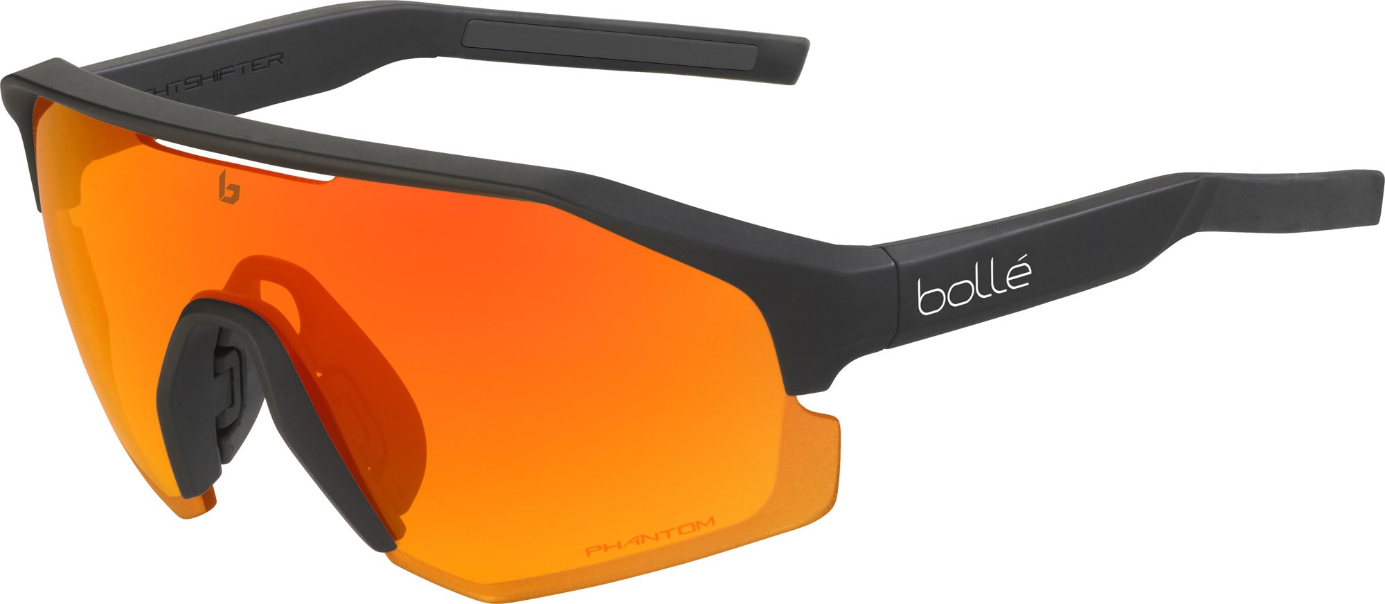 BOLLÉ Lightshifter Black Matte Phantom Brown Red Photochromic...