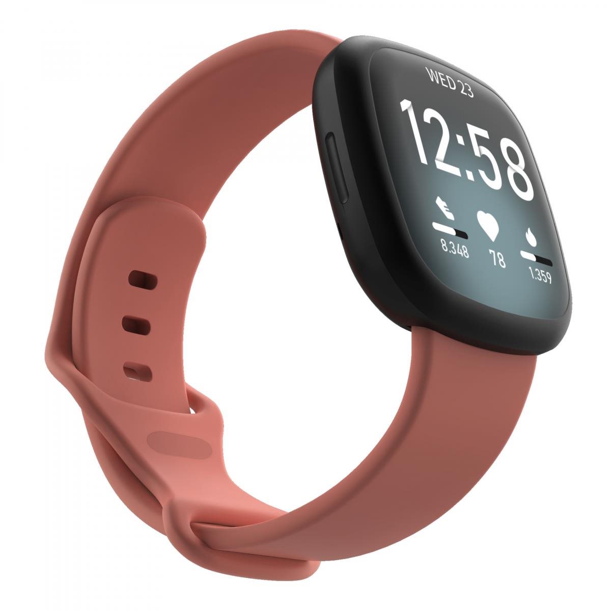BStrap Silicone na Fitbit Versa 3 orange, veľkosť L Remienok na...