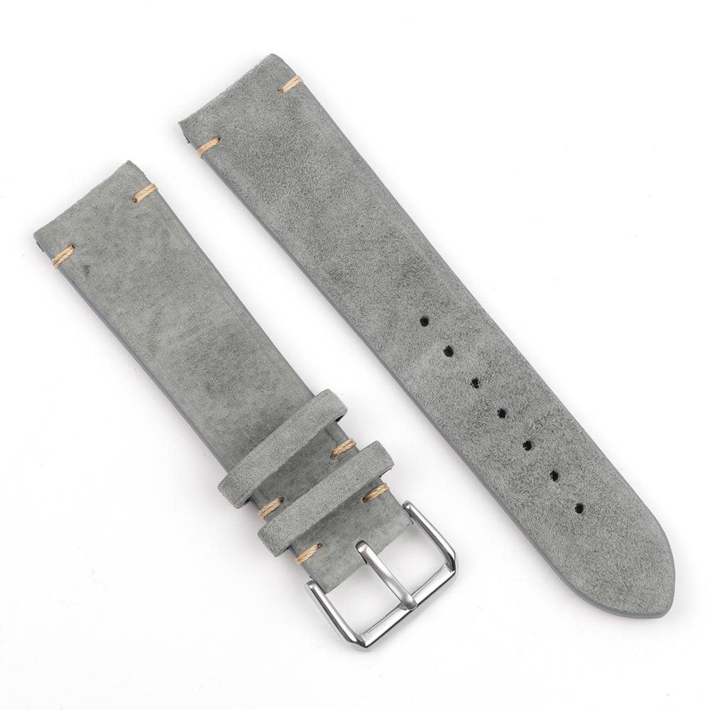 BStrap Suede Leather Universal Quick Release 18 mm, gray Remienok...
