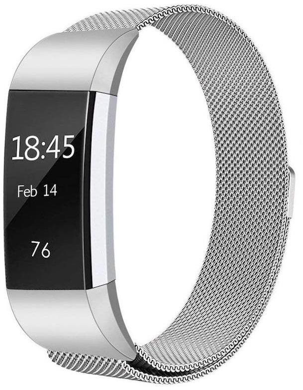 BStrap Milanese na Fitbit Charge 2 silver, veľkosť M Remienok na...
