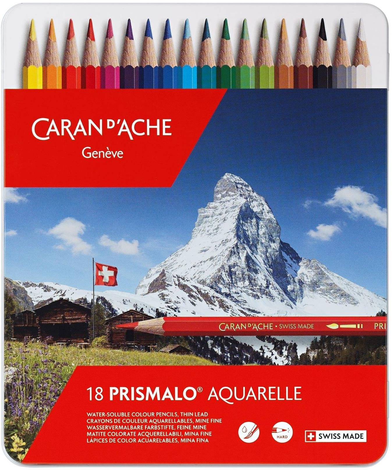CARAN D'ACHE Prismalo Aquarelle 18 farieb Pastelky