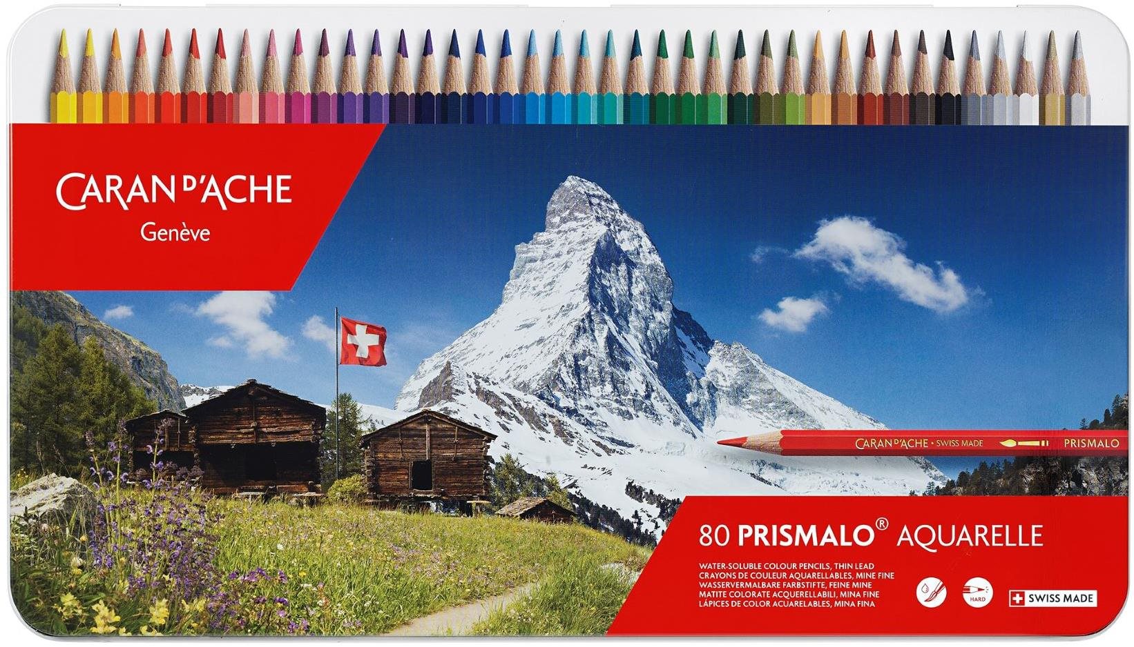 CARAN D'ACHE Prismalo Aquarelle 80 farieb Pastelky