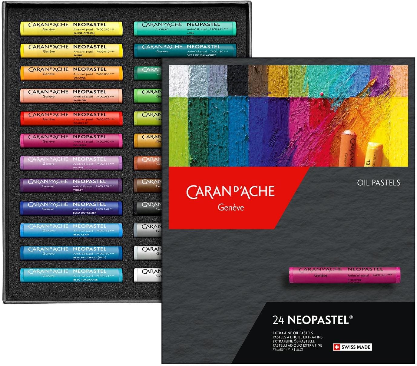 CARAN D'ACHE Neopastel 24 farieb Olejové pastely