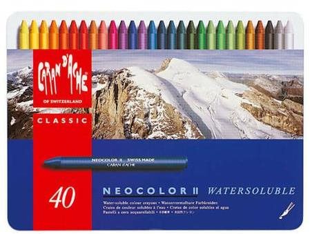 CARAN D'ACHE Neocolor II 40 farieb Olejové pastely