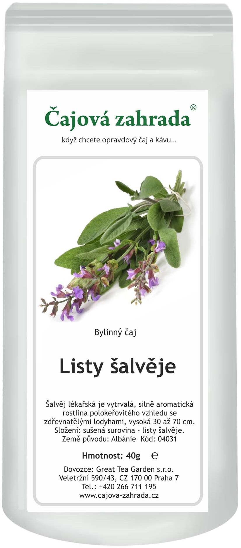 Čajová záhrada Šalvia list Čaj