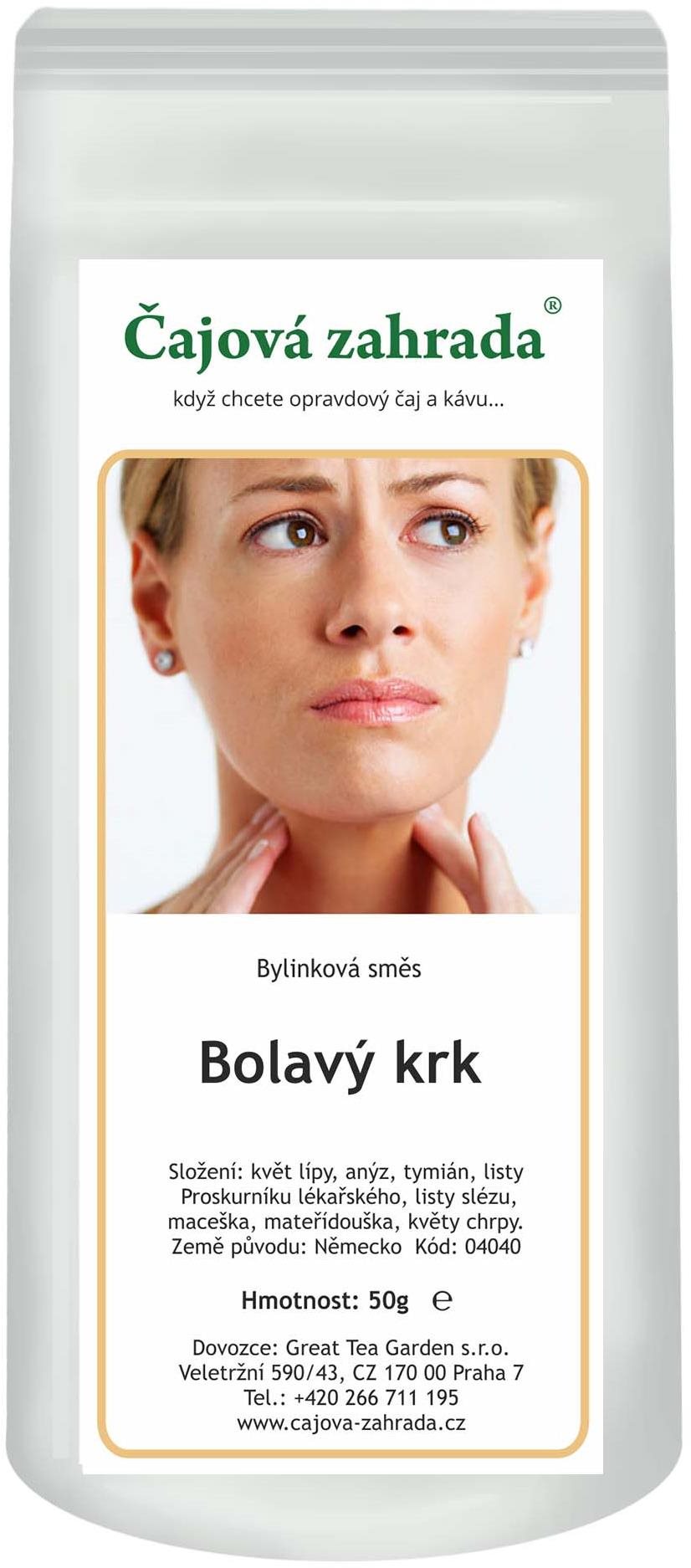 Čajová zahrada Bolavý krk Čaj