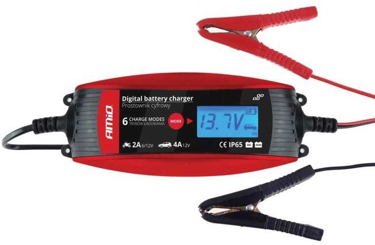 Nabíjačka autobatérií digitálna 6 V / 12 V  – 2 A / 4 A Nabíjačka...