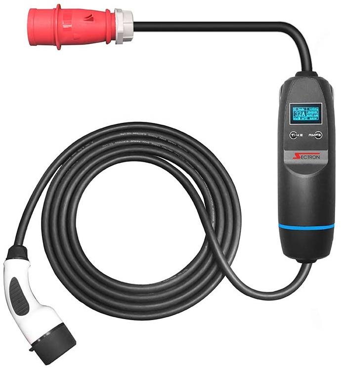 SECTRON Prenosná nabíjačka  32 A, 400 V, CEE 5pin – Type 2, dĺžka 7...