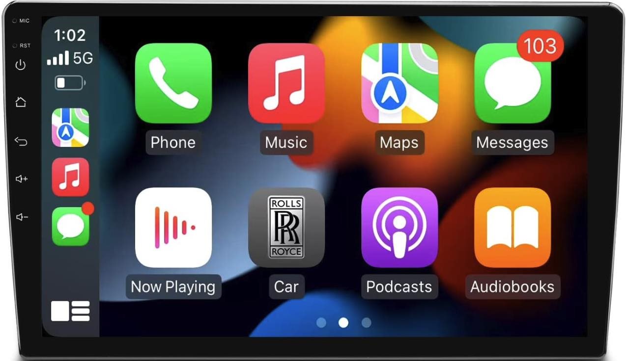 Ossuret 2Din 10" Autorádio s CarPlay, Android Auto, GPS Navigace,...