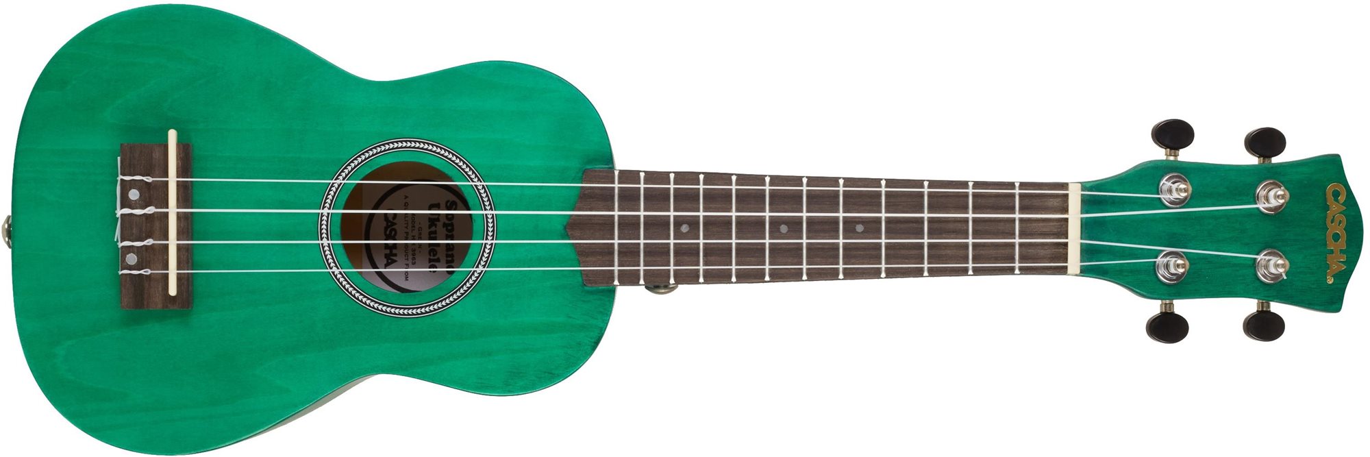 CASCHA HH 3972 EN Soprano Ukulele Bundle Green Ukulele