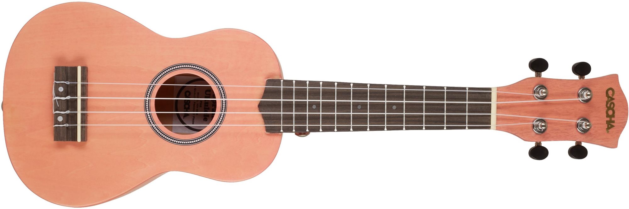 Cascha HH 3976 Soprano Ukulele Bundle Pink Ukulele