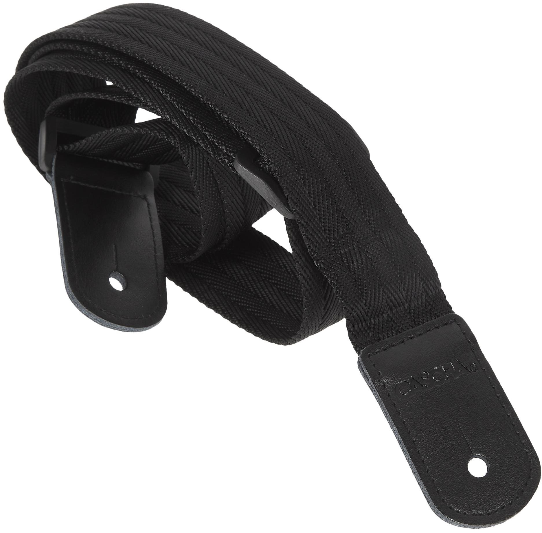 CASCHA Ukulele Strap Nylon – Black Popruh na ukulele