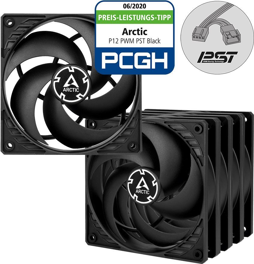ARCTIC P12 PWM PST Value Pack (5pcs) PC Fan