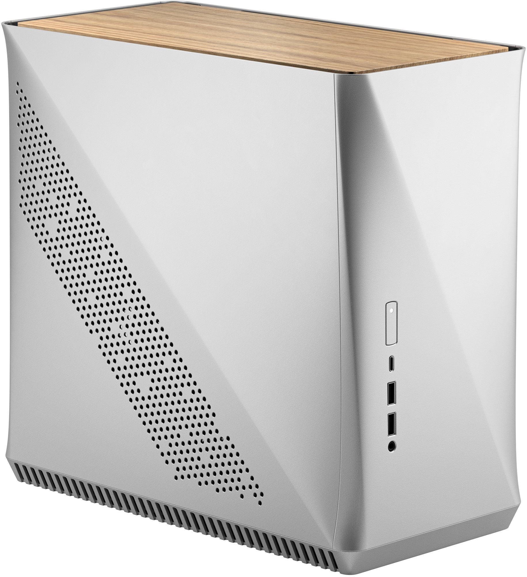 Fractal Design Era ITX Silver - White Oak PC Case