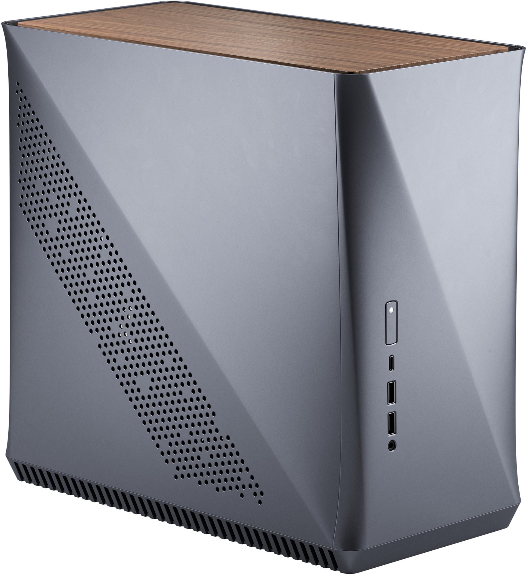 Fractal Design Era ITX Titanium Grey - Walnut PC Case