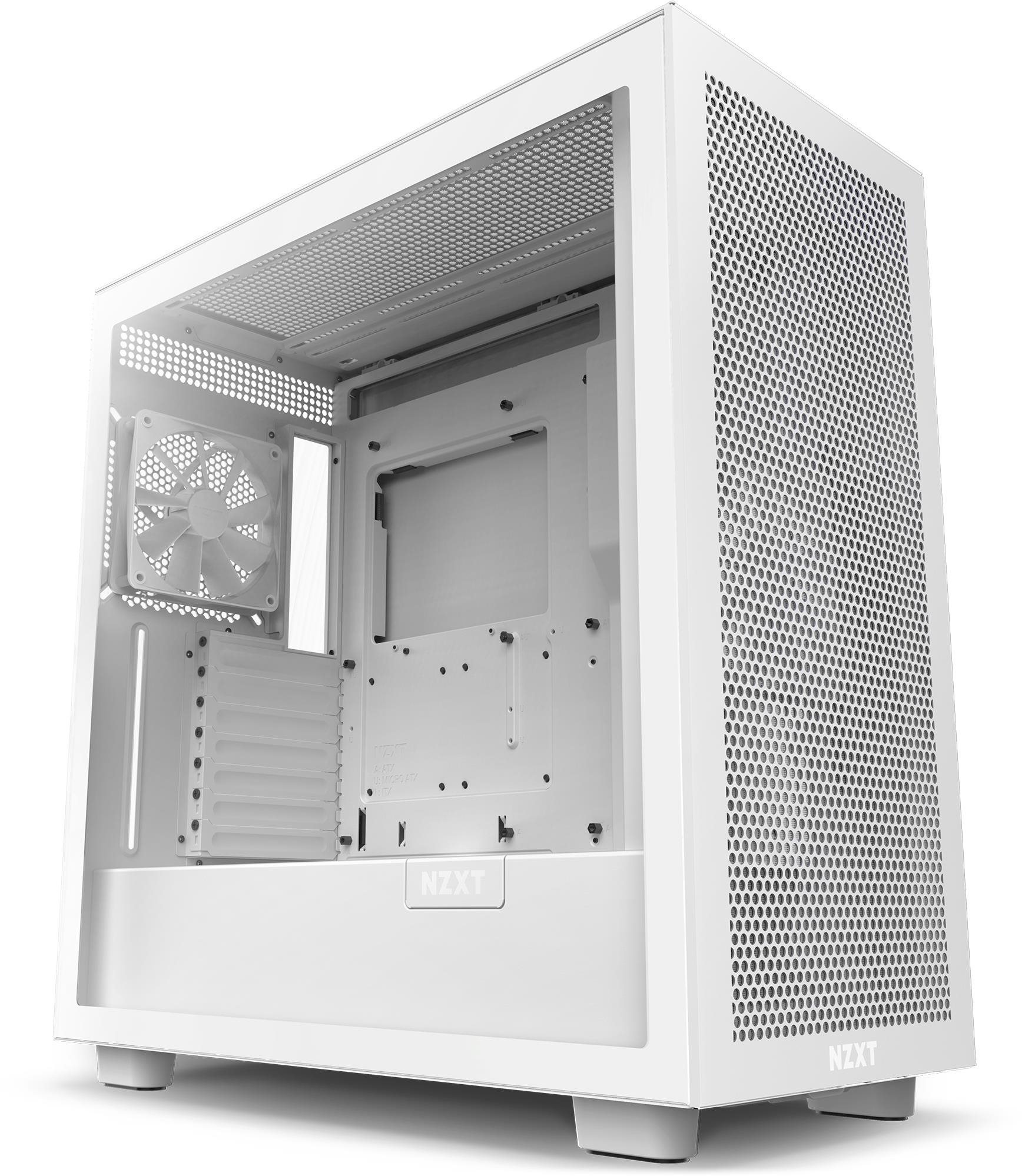 NZXT H7 Flow Matte White PC skrinka
