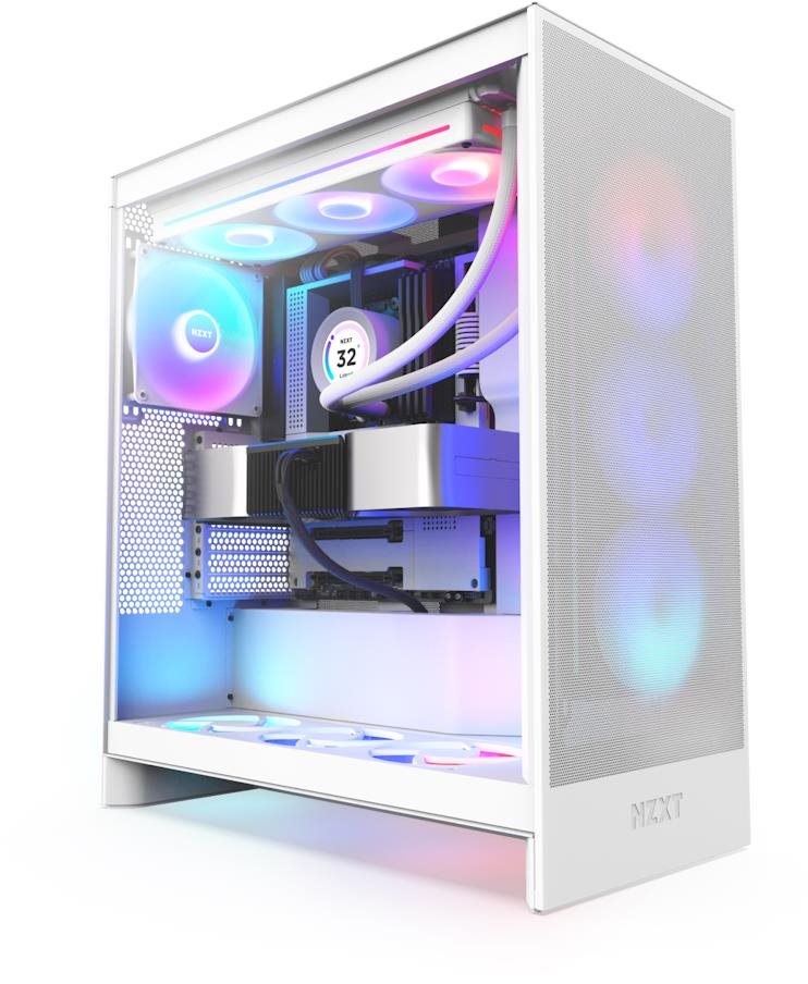 NZXT H7 Flow RGB (2024) All White Számítógépház