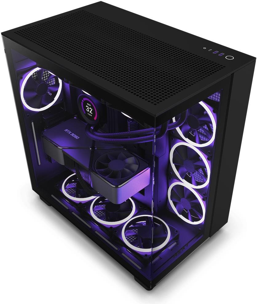 NZXT H9 Flow Black Počítačová skříň