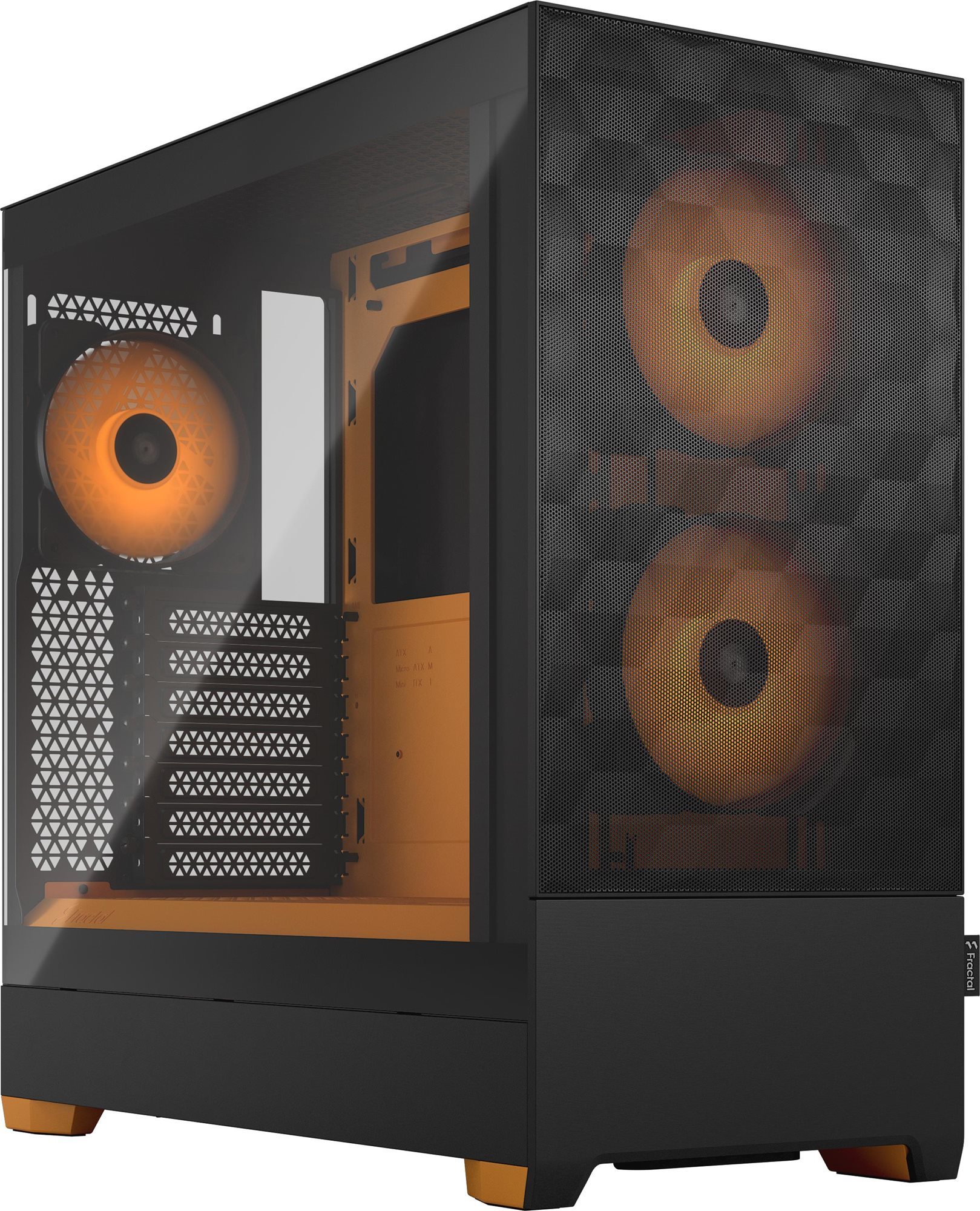 Fractal Design Pop Air RGB Orange Core TG Clear Tint Számítógépház