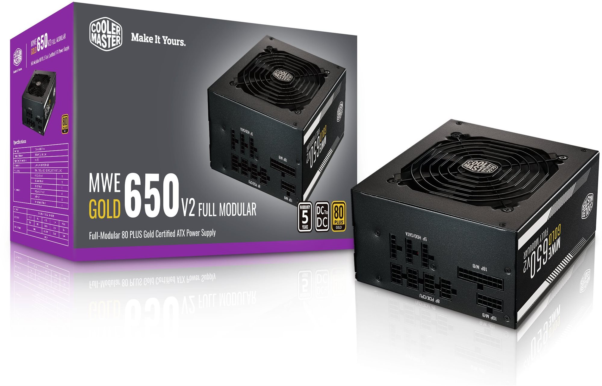 Cooler Master MWE 650 Gold V2 Full Modular PC zdroj